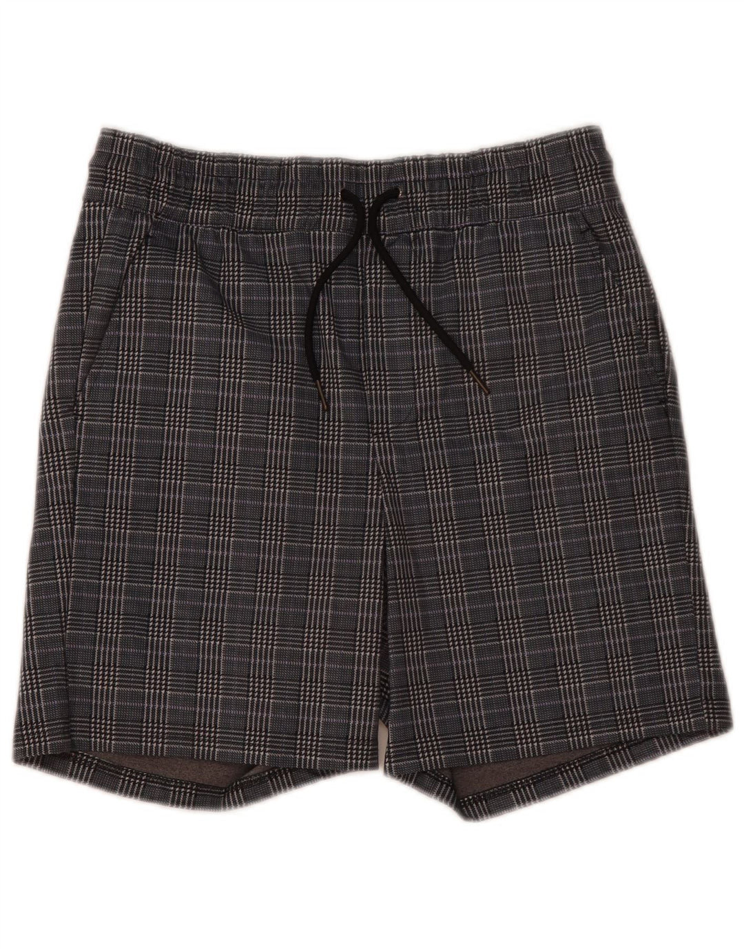 Jack & Jones Pantalones cortos chinos para hombre Small W29 Poliéster a cuadros grises