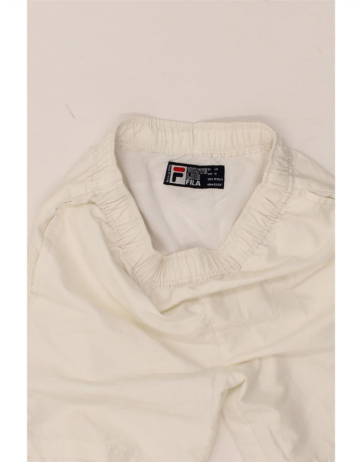 FILA Boys Sport Shorts 8-9 Years Medium  White Polyester Vintage Fila and Second-Hand Fila from Messina Hembry 