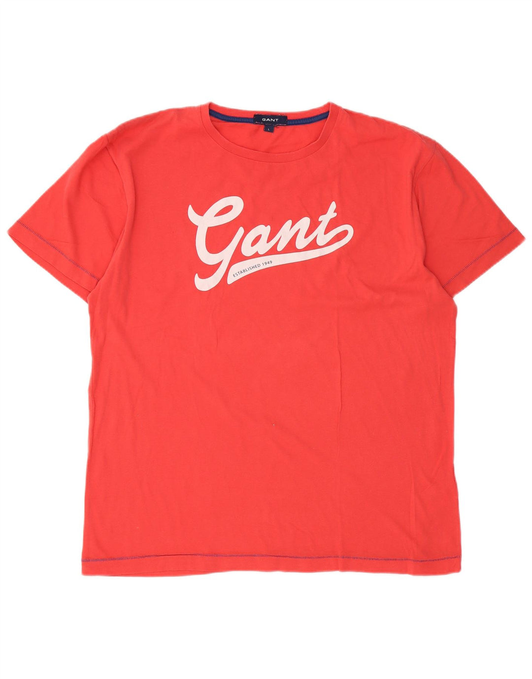 Gant Camiseta Gráfica Para Hombre Top Grande De Algodón Rojo
