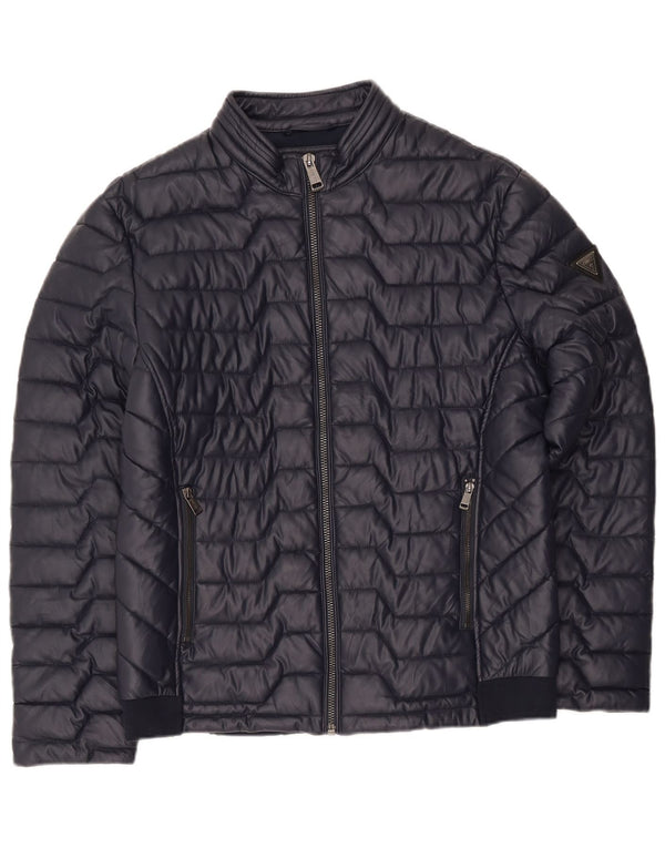 Guess Chaqueta Acolchada Hombre UK 42 XL Azul Marino Poliéster