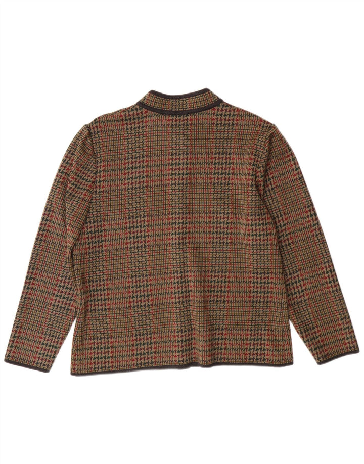 STIZZOLI Chaqueta tipo blazer de punto con 6 botones para mujer IT 48 XL Pata de gallo marrón