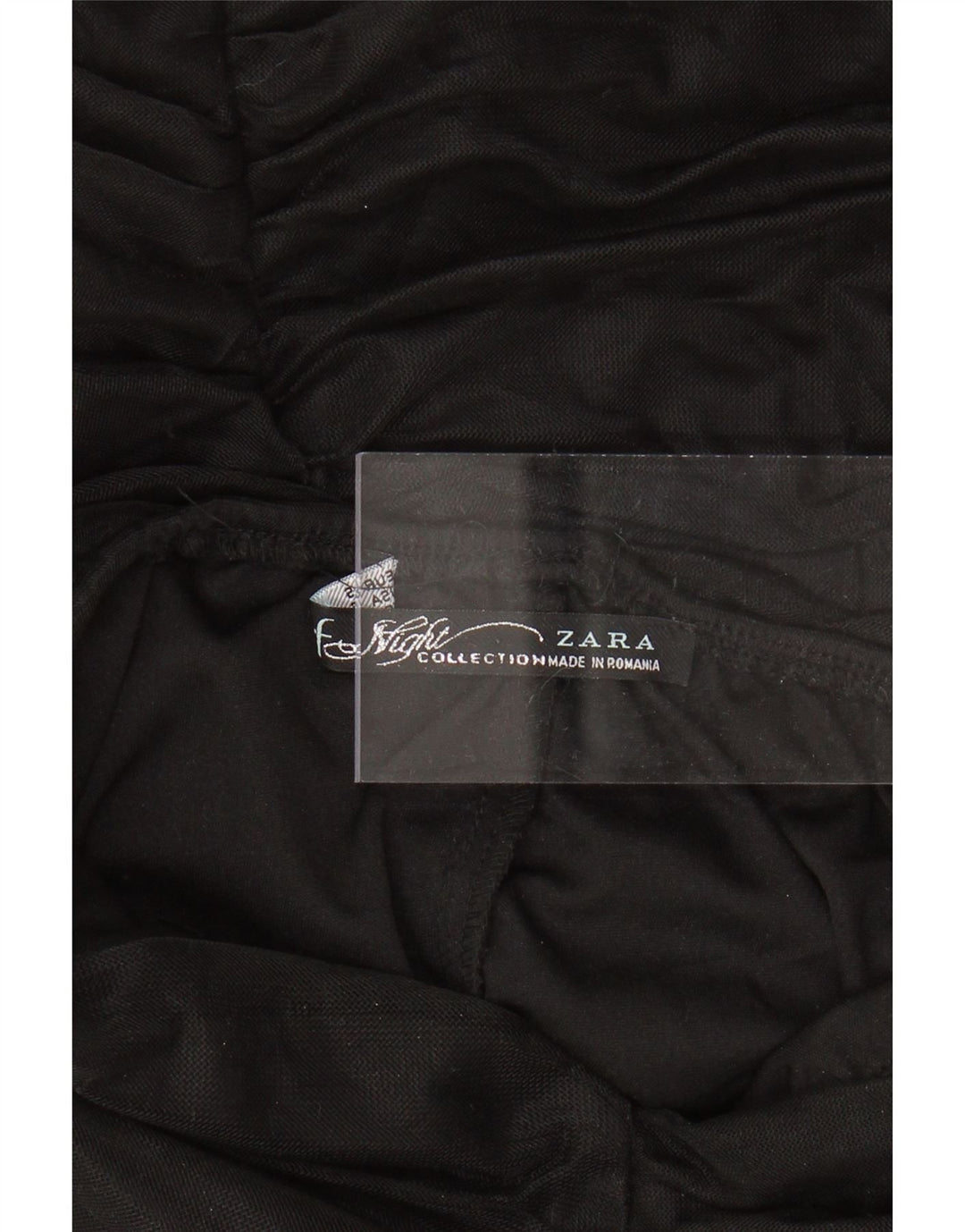 ZARA Vestido ajustado sin tirantes para mujer UK 8 Small Negro