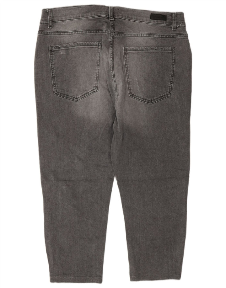 ZARA Vaqueros capri cónicos para hombre EU 44 Large W34 L22 Gris