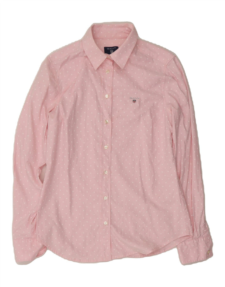 GANT Womens Shirt UK 10 Small Pink Spotted Vintage Gant and Second-Hand Gant from Messina Hembry 