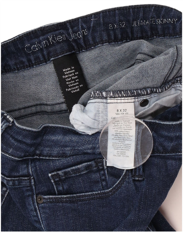 Calvin Klein Jeans Slim para Mujer US 8 Mediano W32 L32 Algodón Azul