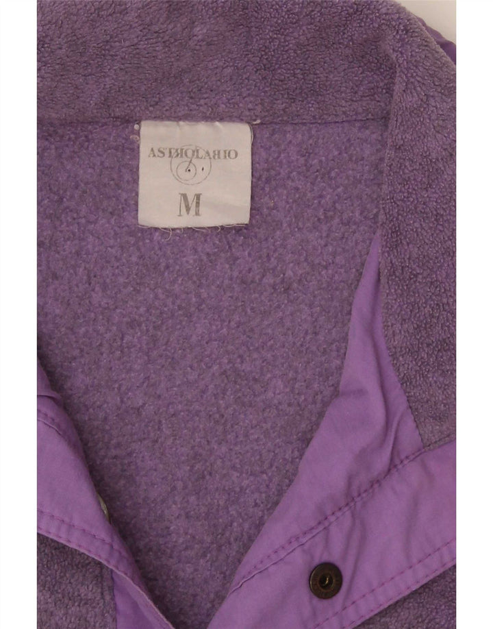 Astrolabio Hombre Jersey De Forro Polar Con Cuello De Botón Morado Medio