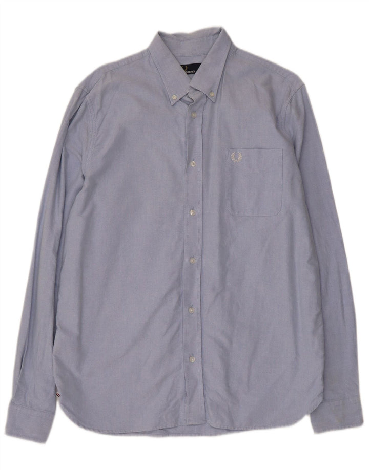Camisa Fred Perry Hombre Grande Azul Algodón