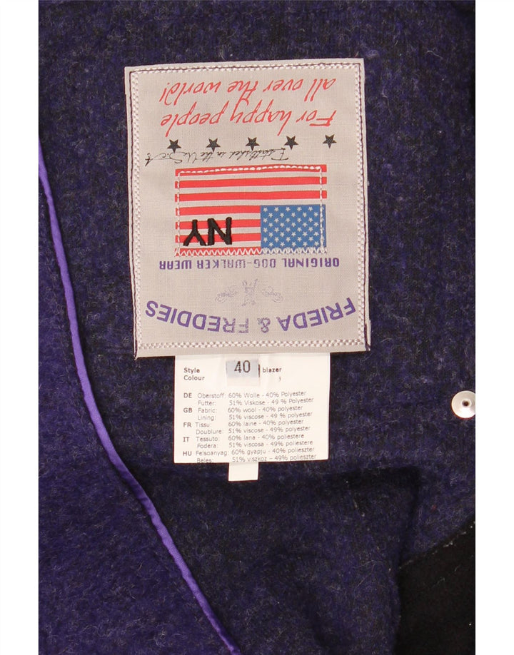 FRIEDA & FREDDIES Chaqueta Blazer para Mujer EU 40 Medio Púrpura Colorblock
