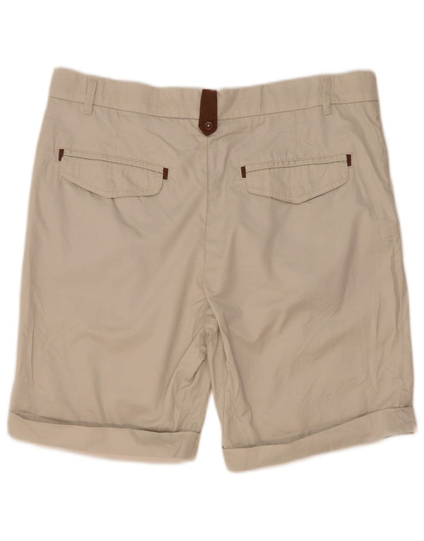 Zara Mens Pegged Casual Shorts EU 42 Large W32 Algodón Beige