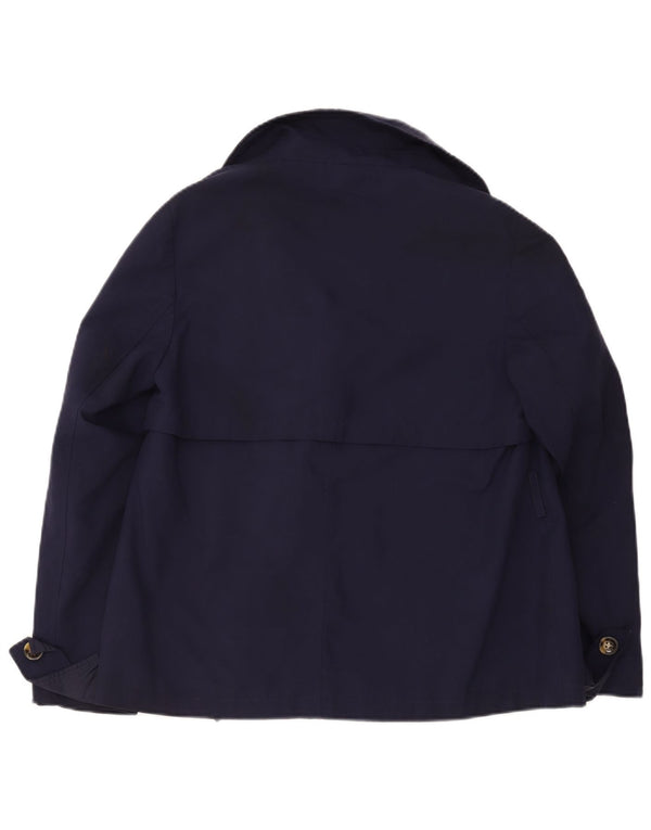 Marks & Spencer Gabardina corta para mujer UK 44 Grande Poliéster azul marino