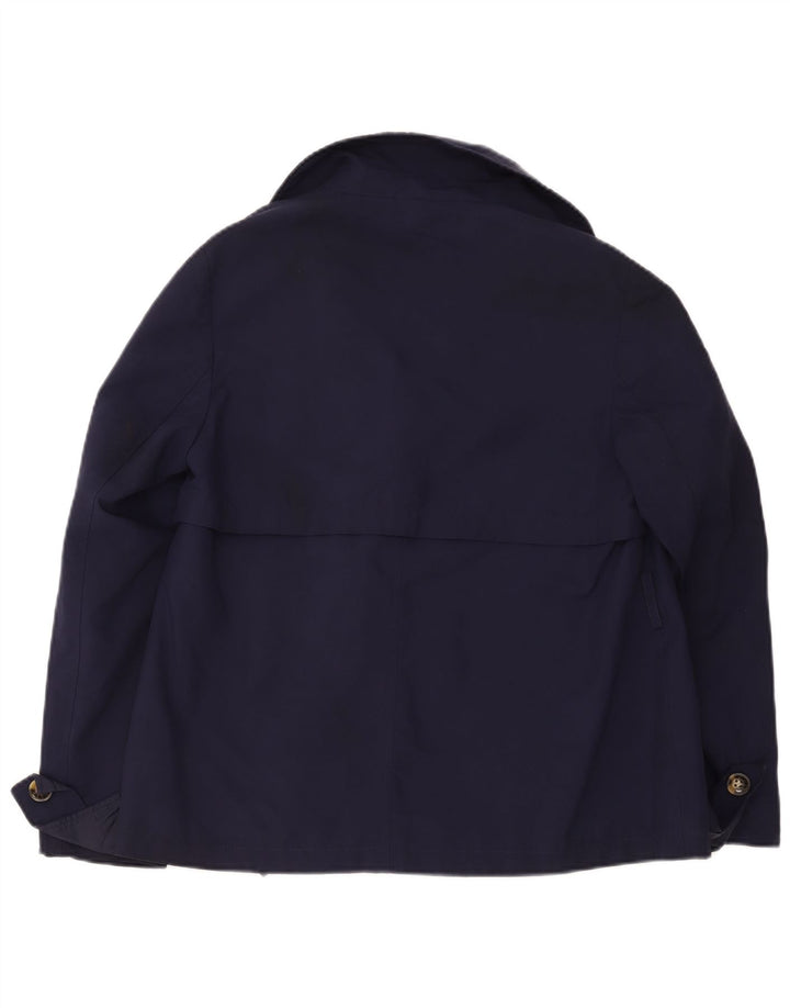 Marks & Spencer Gabardina corta para mujer UK 44 Grande Poliéster azul marino
