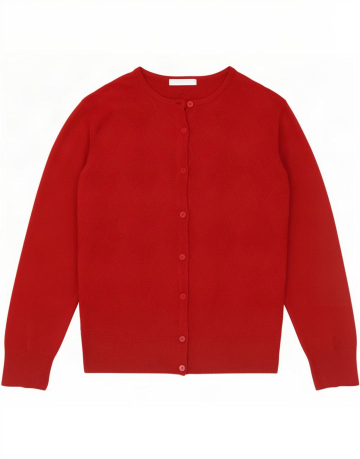 Marks & Spencer Suéter Cárdigan para Mujer Reino Unido 12 Acrílico Rojo Medio
