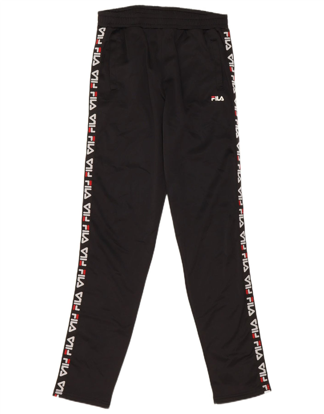 Fila Pantalón de chándal gráfico para niño 13-14 años Negro Poliéster