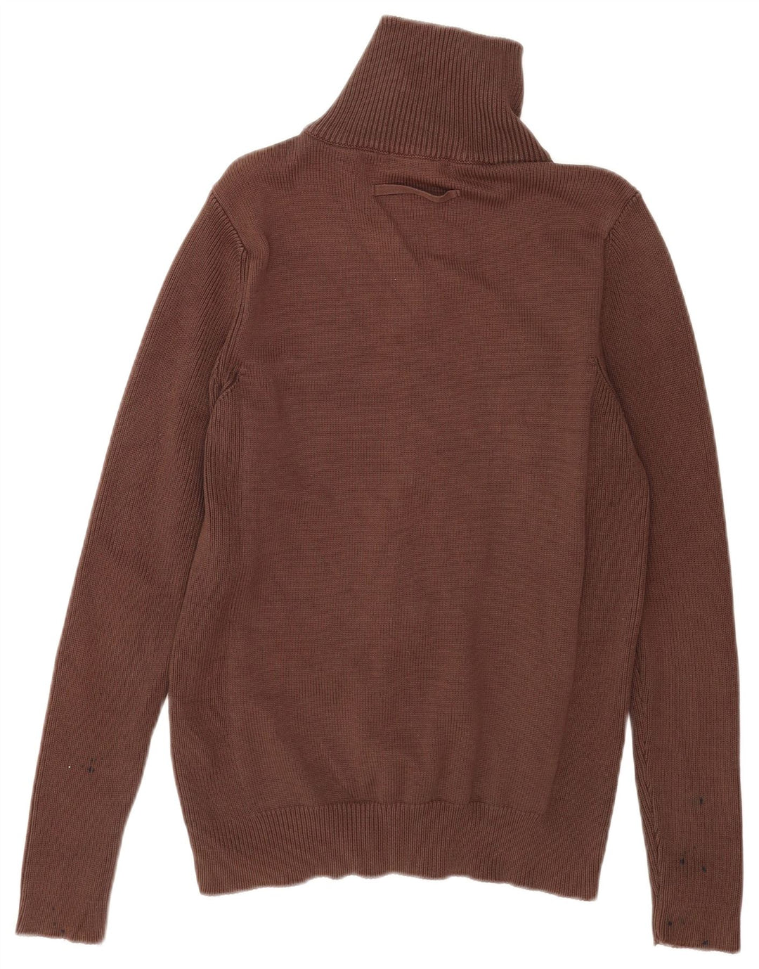 Zara Hombre Cárdigan Suéter Grande Algodón Marrón
