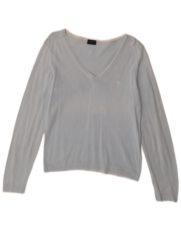 JOOP Jersey con Cuello en V para Mujer EU 38 Azul Medio Algodón