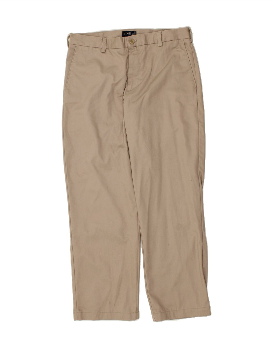 IZOD Mens Straight Chino Trousers W33 L30 Beige Vintage Izod and Second-Hand Izod from Messina Hembry 
