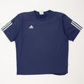 ADIDAS Camiseta Climalite para hombre Top Grande Poliéster azul marino
