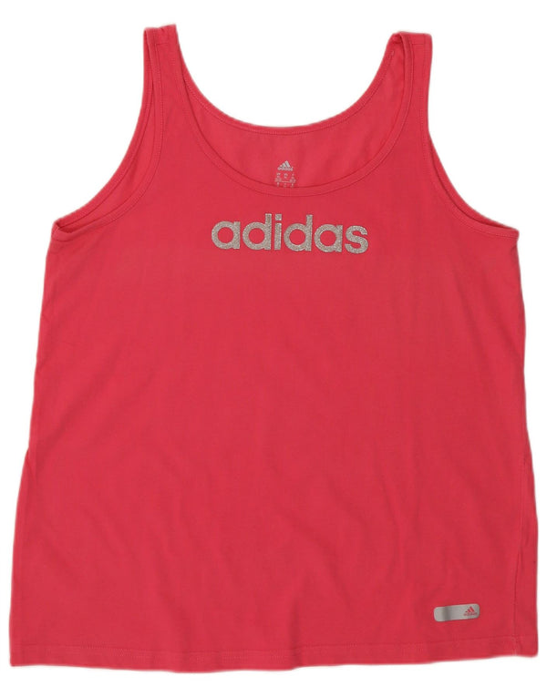 Adidas Mujer Graphic Vest Top UK 20/22 XL Rosa