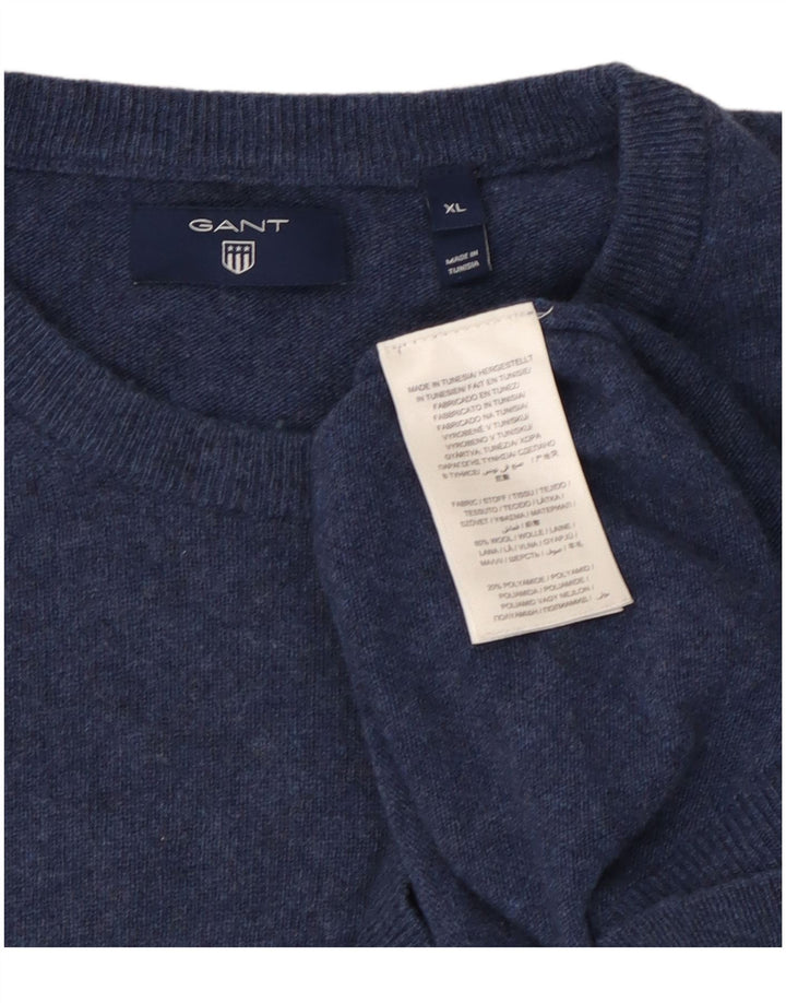 Gant Jersey De Cuello Redondo Para Hombre Jersey XL De Lana Azul Marino