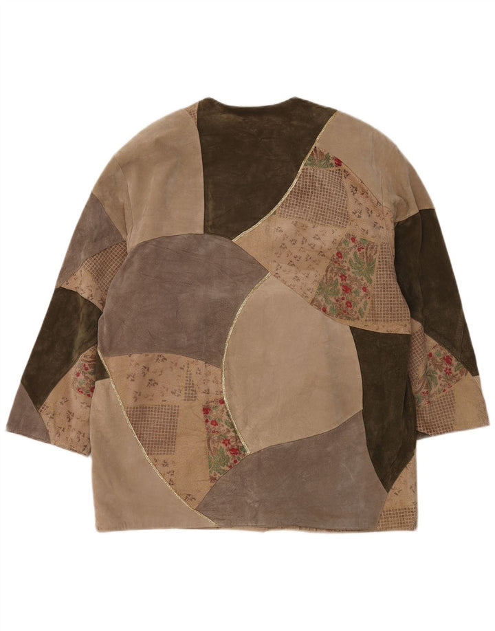 Fair Lady Abrigo extragrande para mujer Reino Unido 16 Cuero de retales beige grande