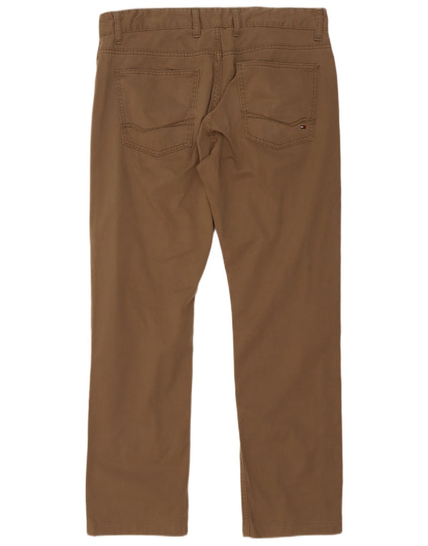 Tommy Hilfiger Pantalones casuales rectos para hombre W34 L30 Algodón marrón