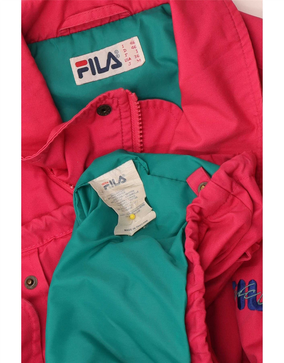 Fila Chaqueta cortavientos para mujer IT 46 Small Pink Poliéster