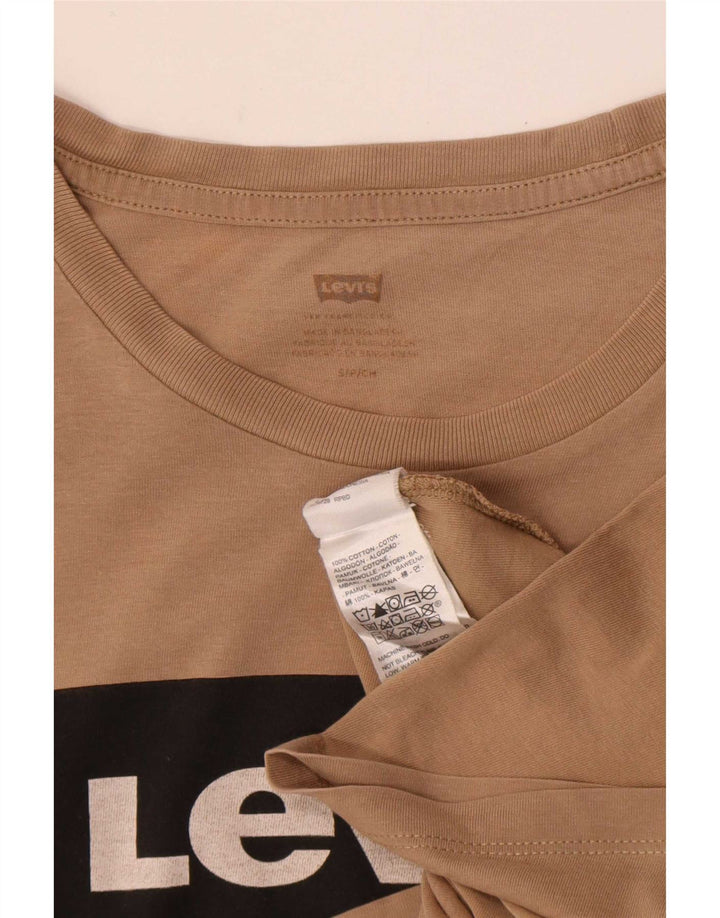 Levi's Camiseta gráfica para hombre Top Small Brown Cotton
