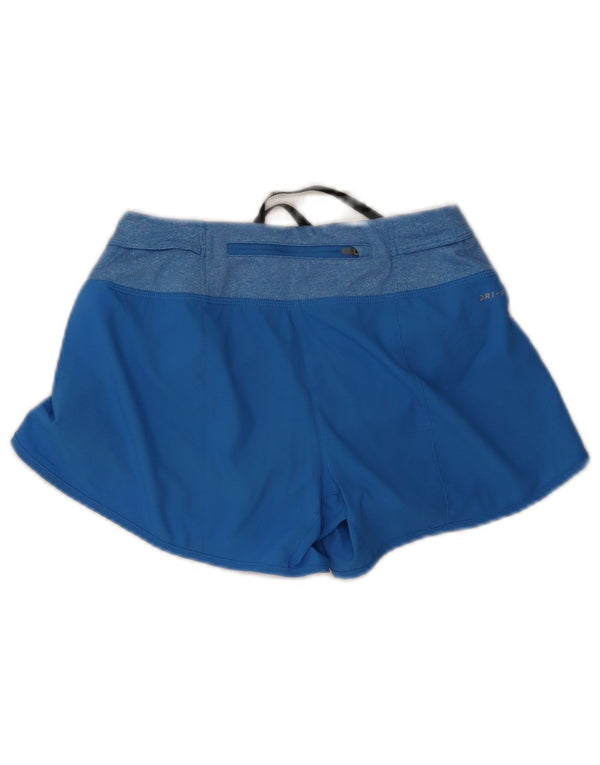 Nike Pantalones cortos deportivos Dri Fit para mujer UK 4 XS Poliéster azul