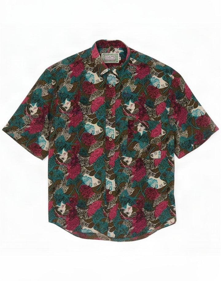 Ciaps Camisa de manga corta para hombre Small Multicolor Floral
