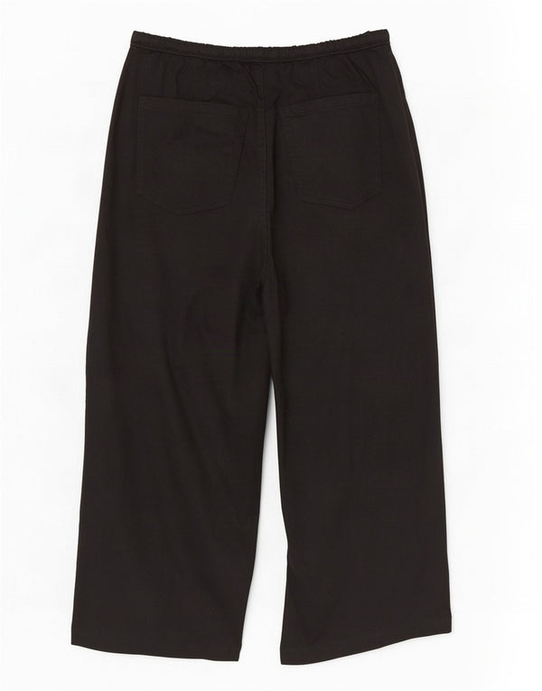 Marks & Spencer Pantalones cortos de cintura alta para mujer UK 40 Large W32 L24 Blac