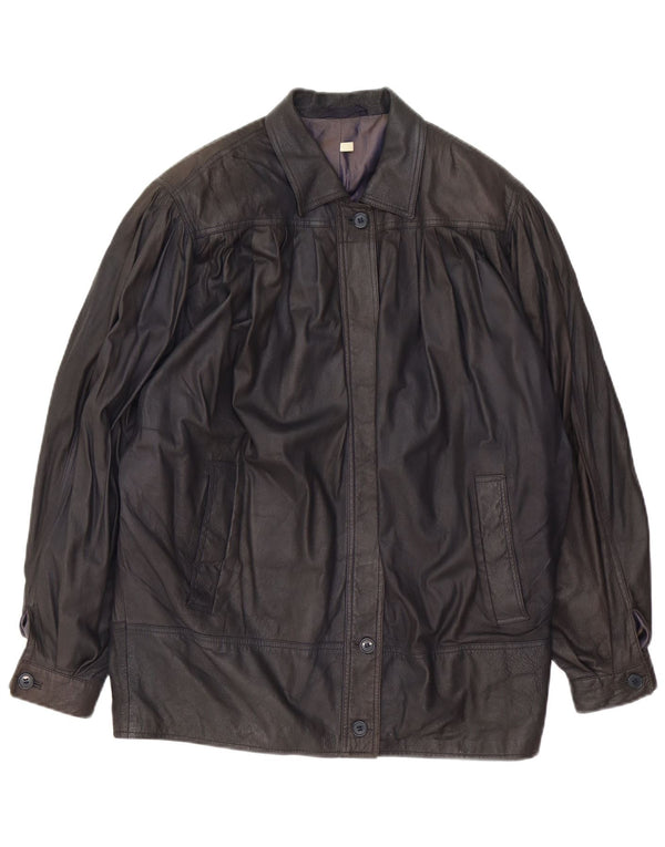 CONBIPEL Chaqueta de cuero extragrande para mujer UK 18 XL Cuero marrón