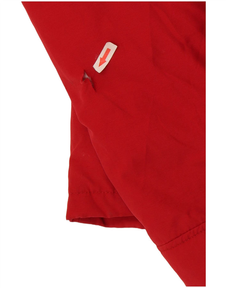 Rifle Chaqueta acolchada con capucha para mujer UK 14 Medium Red Cotton