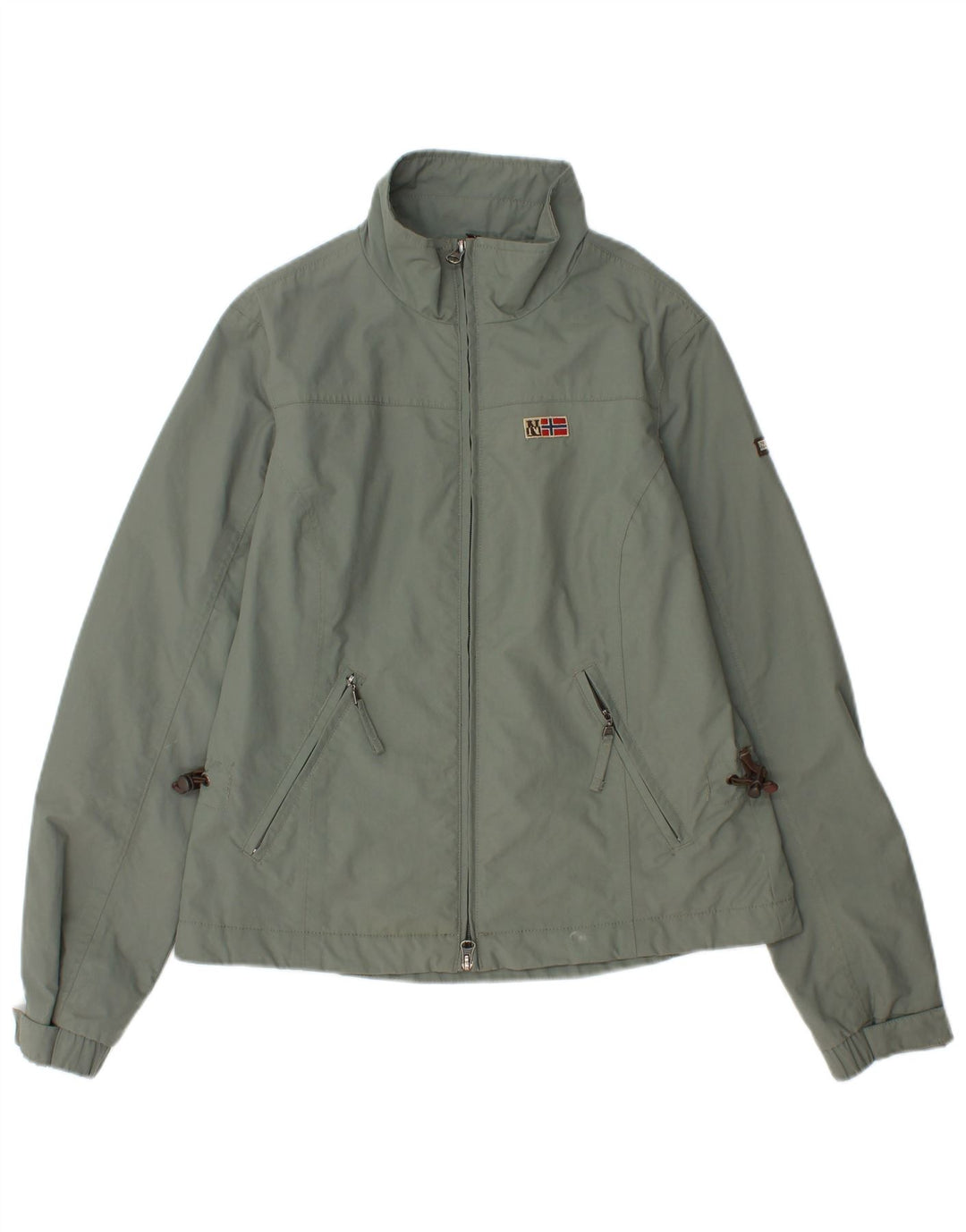 Napapijri Chaqueta impermeable para mujer UK 42 Poliamida verde medio