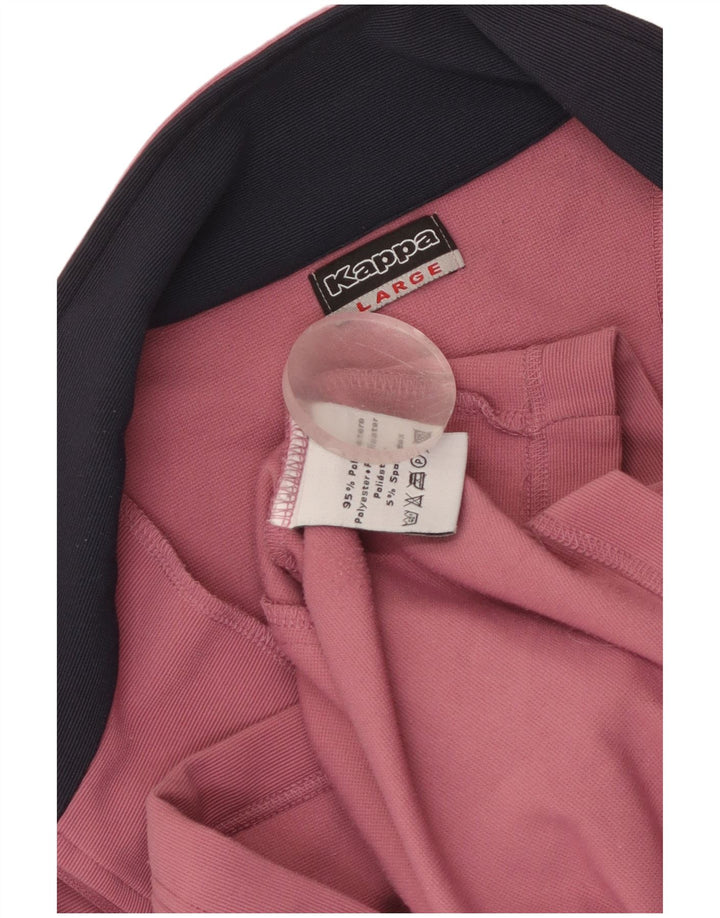 Kappa Mujer Chándal Top Chaqueta UK 46 Grande Rosa Poliéster