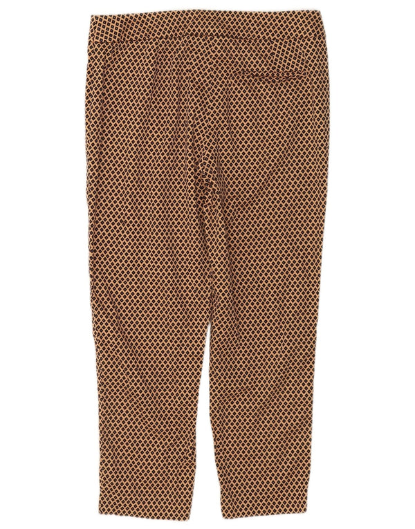 Marks & Spencer Pantalones Cortos para Mujer UK 10 Small W32 L24 Marrón Geométrico