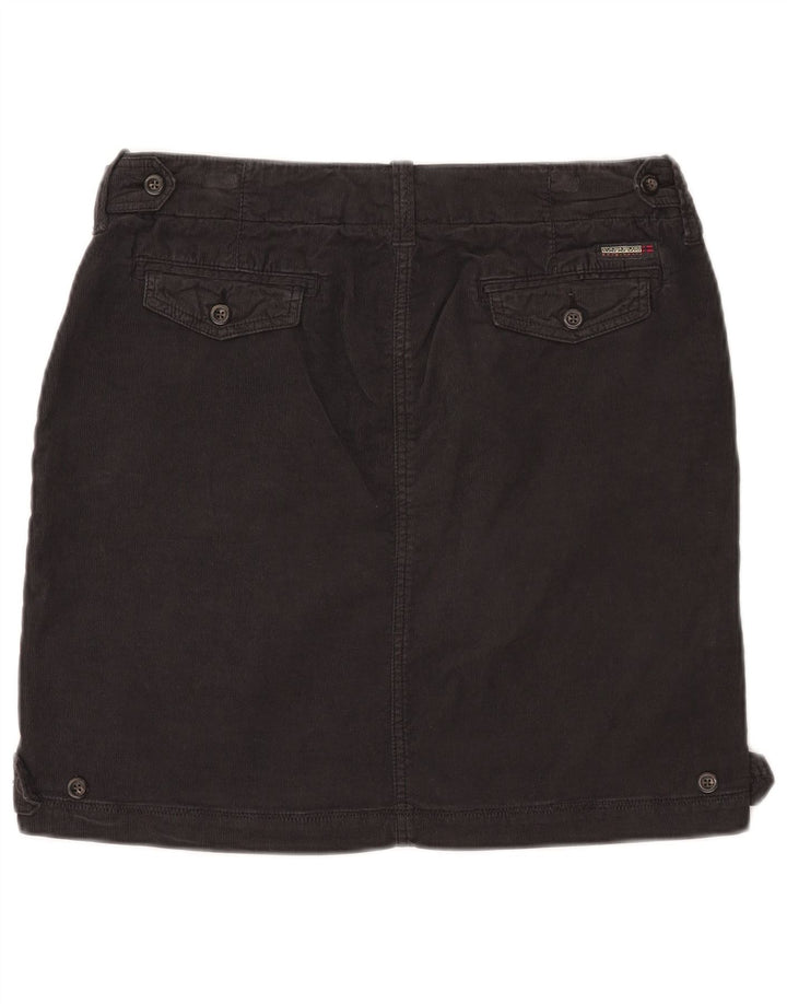 NAPAPIJRI Falda de pana geográfica para mujer IT 44 Mediana W32 Algodón negro