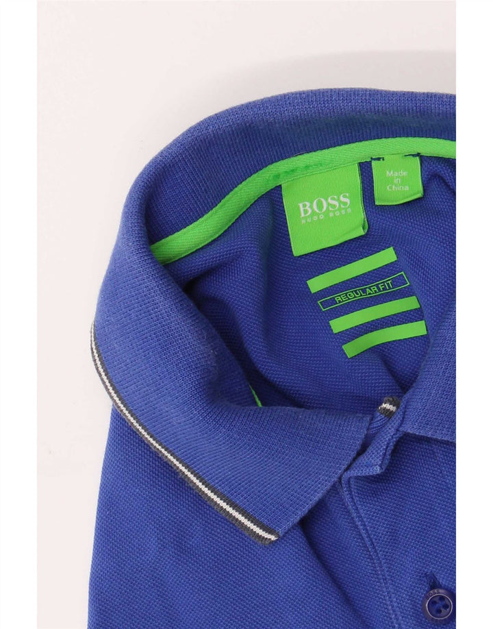Hugo Boss Hombre Polo Regular Fit Algodón Azul Pequeño