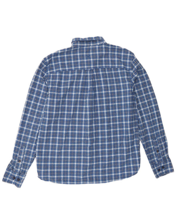 Camisa de hombre Fat Face de algodón con cuadros azules grandes