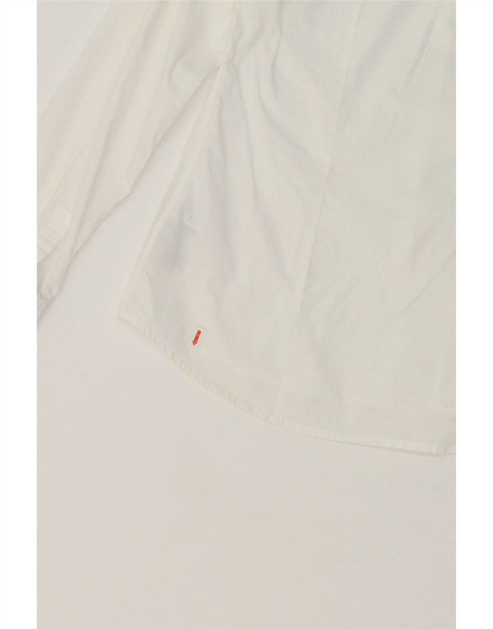 TOMMY HILFIGER Womens Shirt US 8 Medium White Cotton Vintage Tommy Hilfiger and Second-Hand Tommy Hilfiger from Messina Hembry 