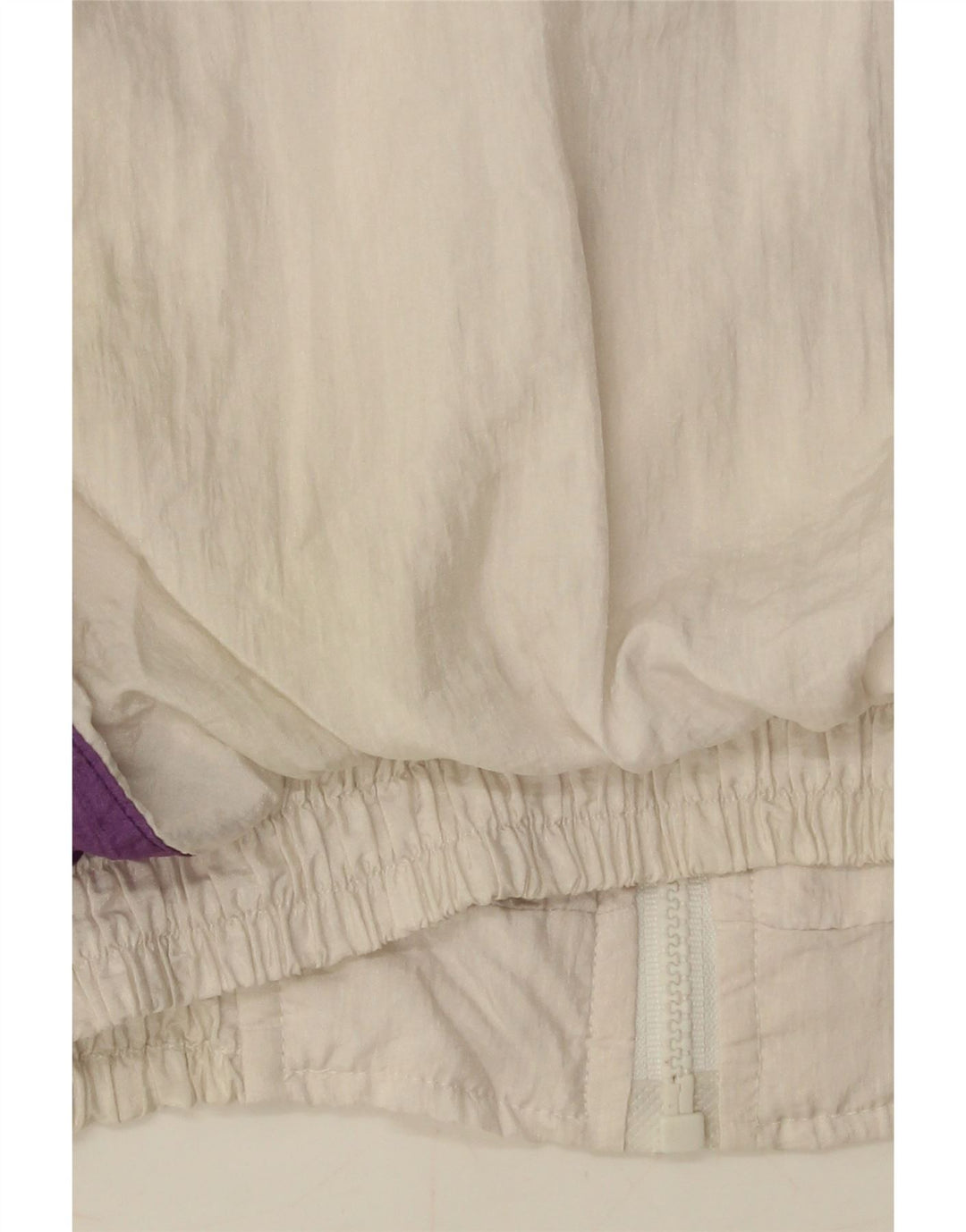 VINTAGE Chaqueta superior de chándal de gran tamaño para mujer Reino Unido 10 Pequeño Blanco