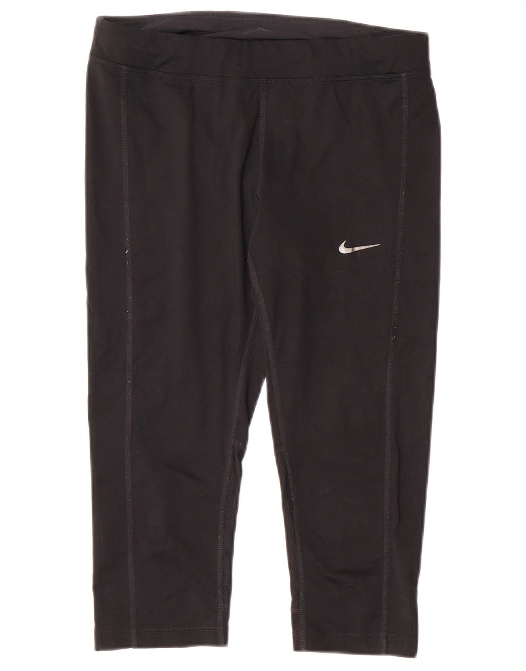 Nike Dri Fit Capri Leggings para mujer UK 10 Pequeño Negro Poliéster Deportes