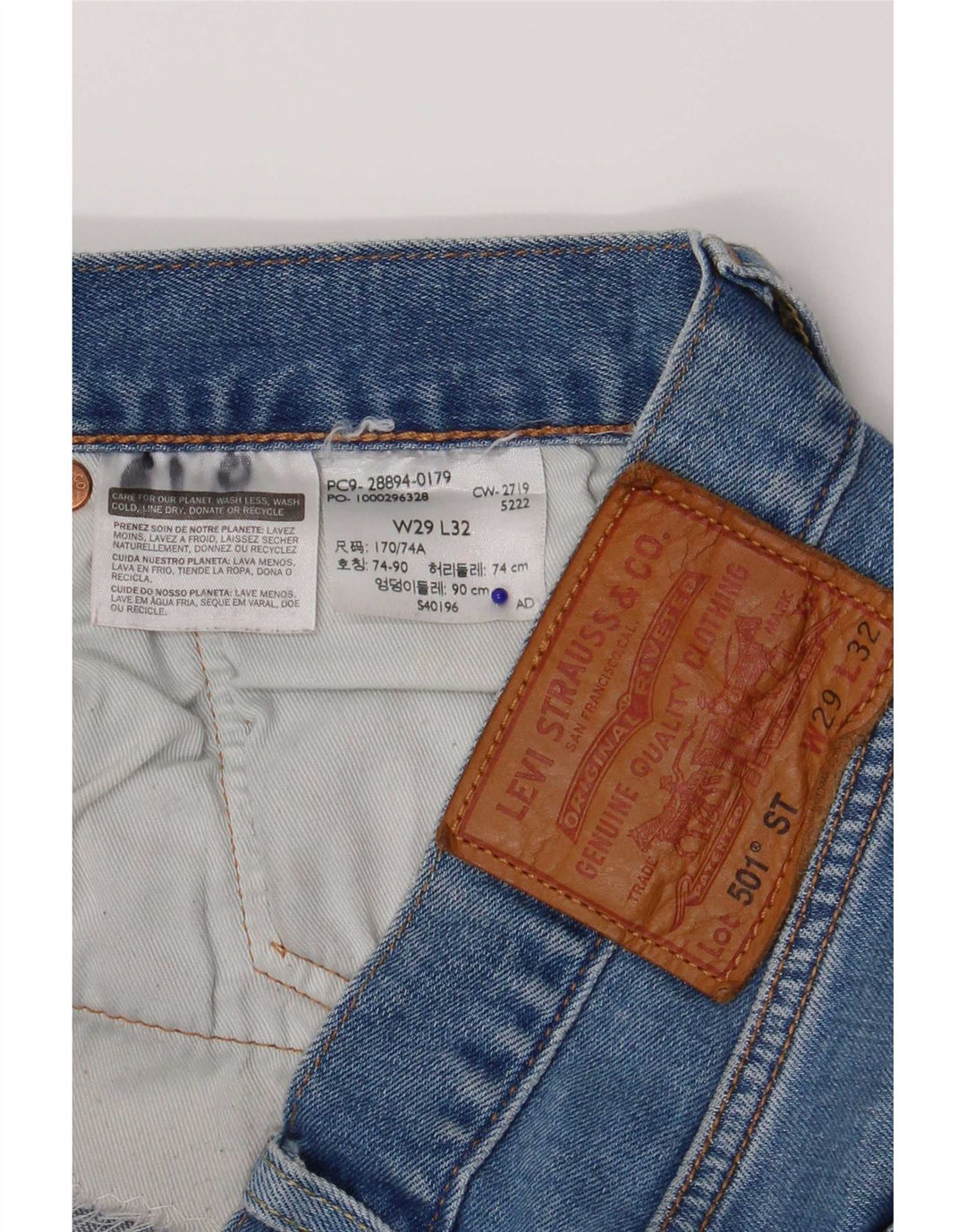 Vaqueros Levi's Mujer 501 Rectos W29 L32 Azul
