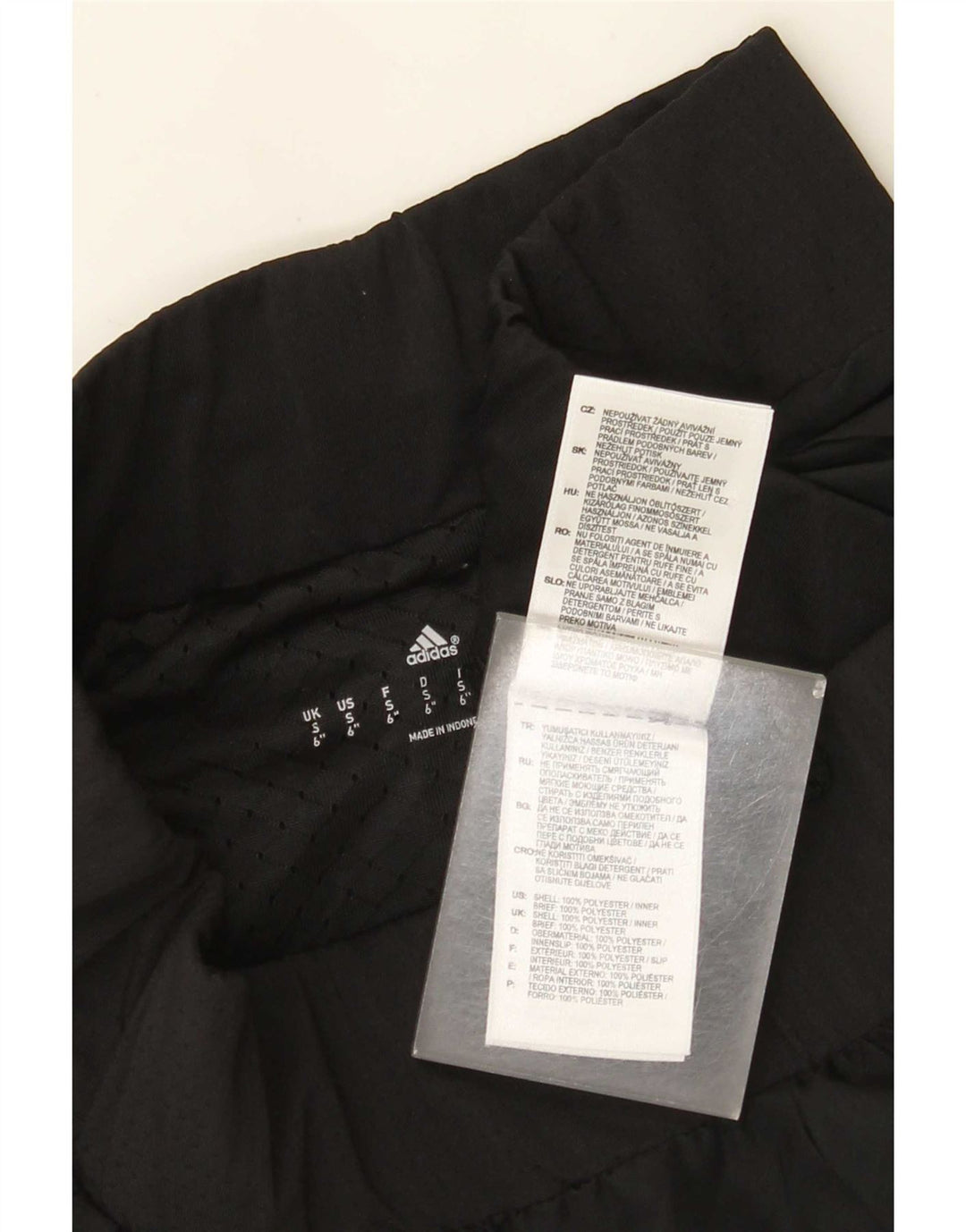 Adidas Pantalones cortos deportivos para mujer UK 10 Small Black Poliéster