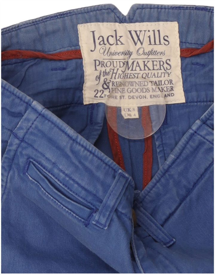 JACK WILLS Pantalones chinos ajustados para mujer UK 8 Small W28 L29 Azul