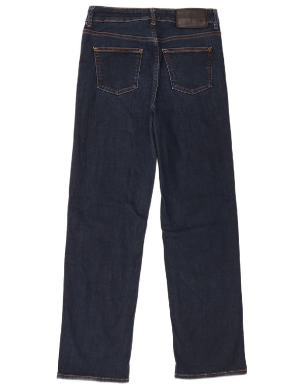 Marks & Spencer Womens Straight Jeans UK 10 Small W30 L28 Navy Blue