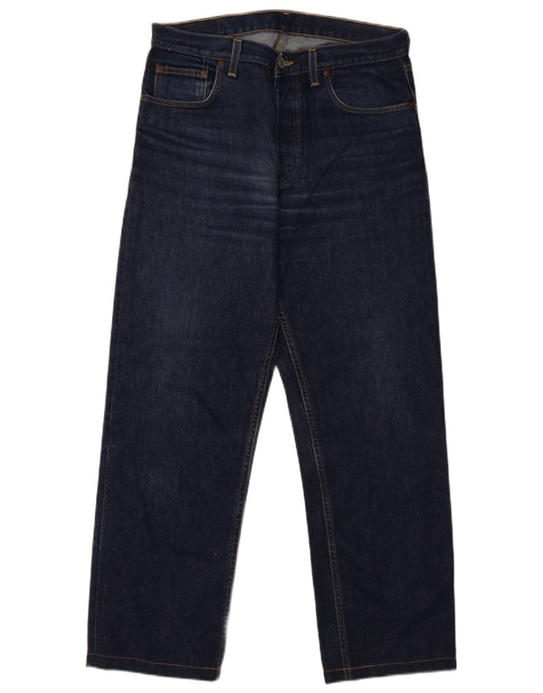 Rifle Mens Straight Jeans W33 L28 Navy Blue Cotton