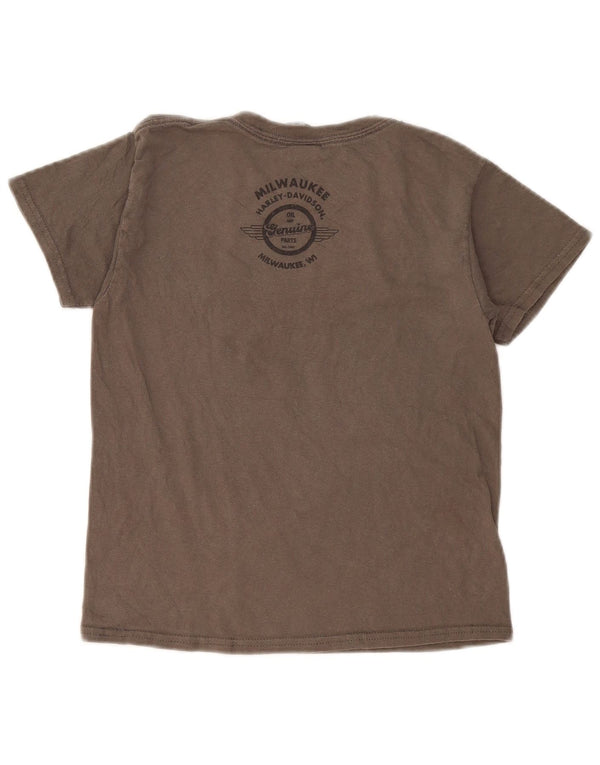 Harley Davidson Camiseta gráfica para mujer Top UK 10 Small Grey Cotton