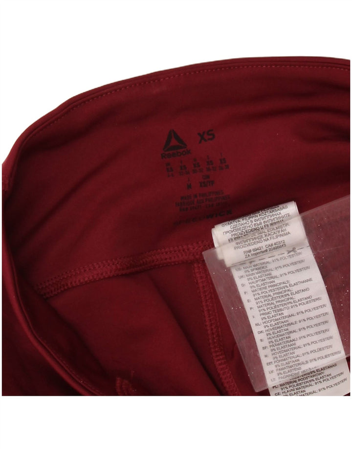 REEBOK Leggings para mujer ES 4/6 XS Granate Colorblock Poliéster