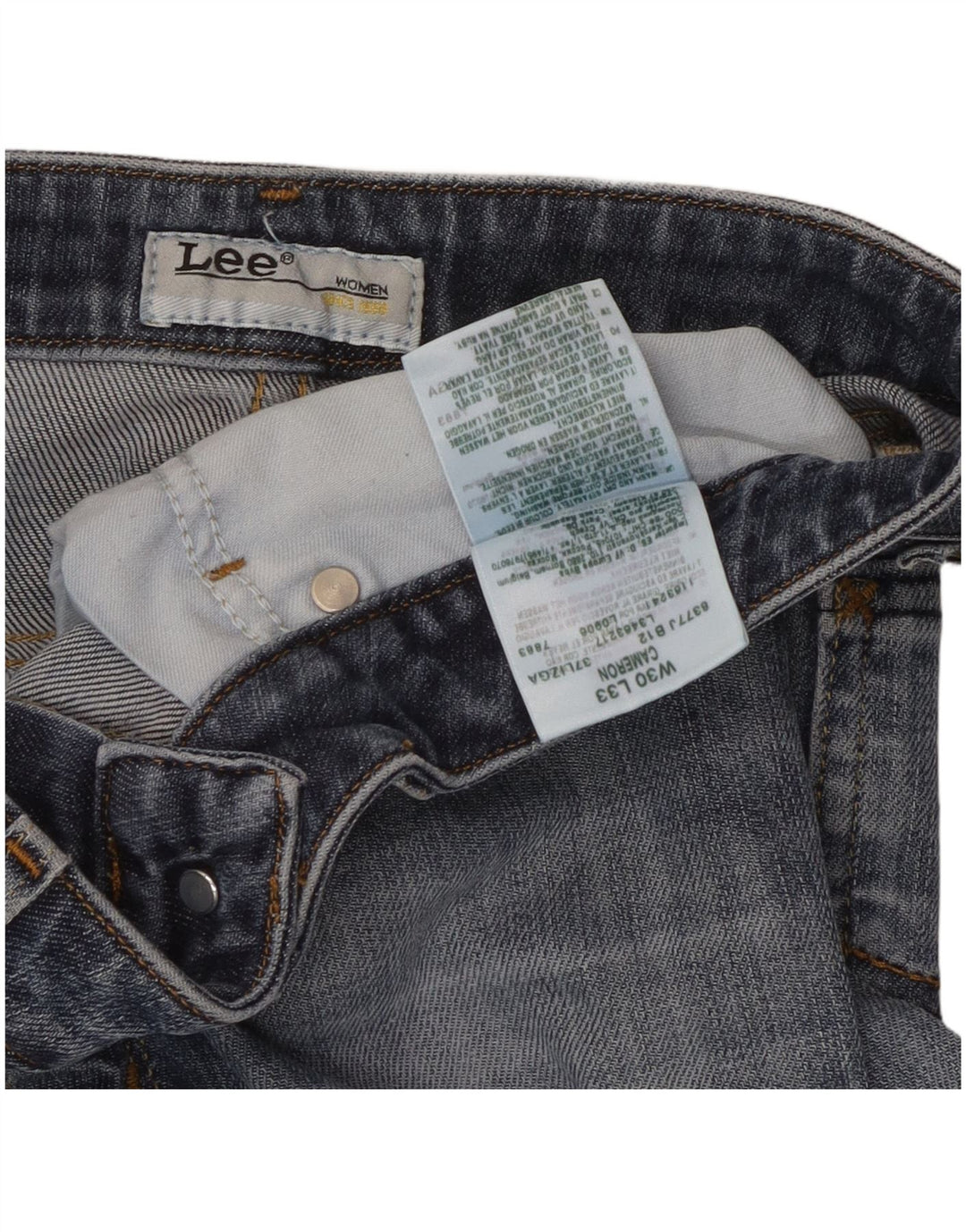 Vaqueros Lee Cameron Rectos Mujer W30 L28 Algodón Azul