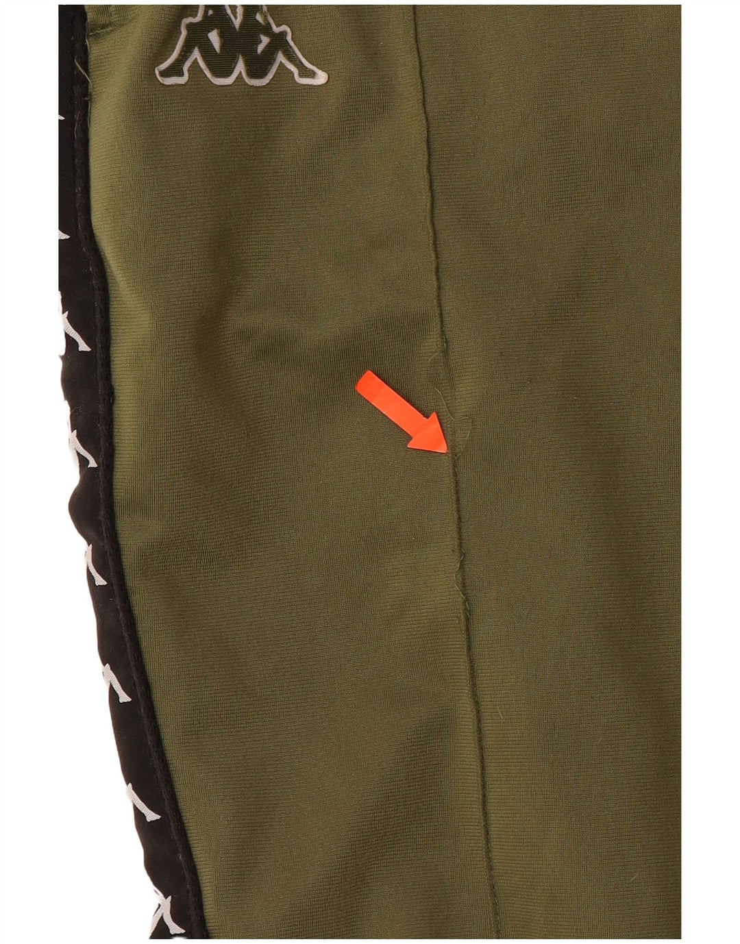 KAPPA Hombre Pantalones De Chándal Gráfico Joggers Large Verde Colorblock